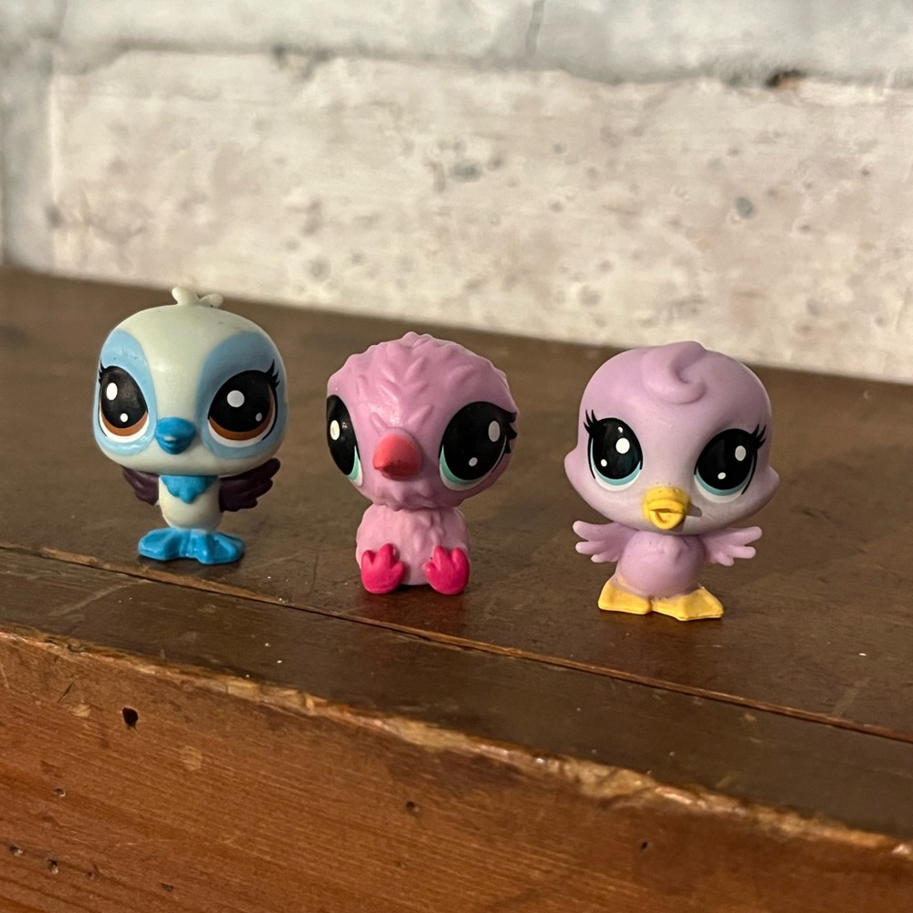 Mini Littlest Pet Shop‎ LPS Lot of 3 Birds